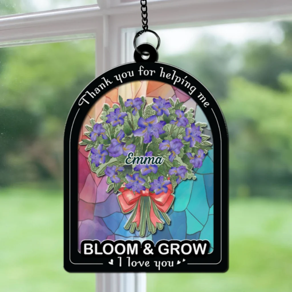Love You A Bunch - Personalized Custom Suncatcher - Image 6
