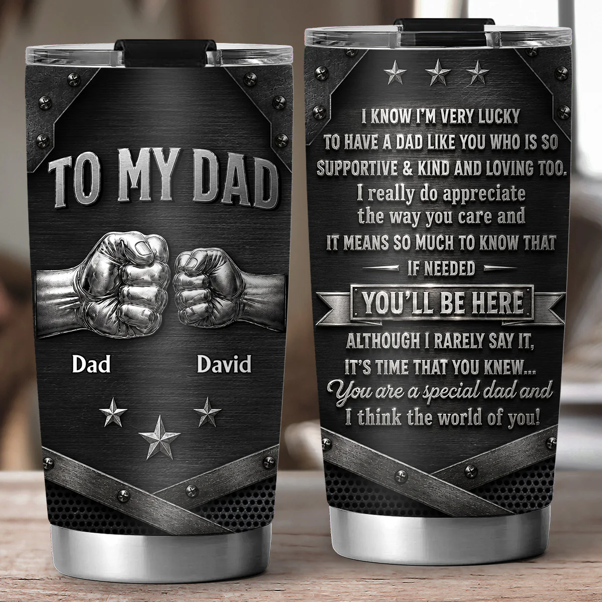 Love You Always Dad - Personalized Custom 3D Effect Tumbler - Image 5