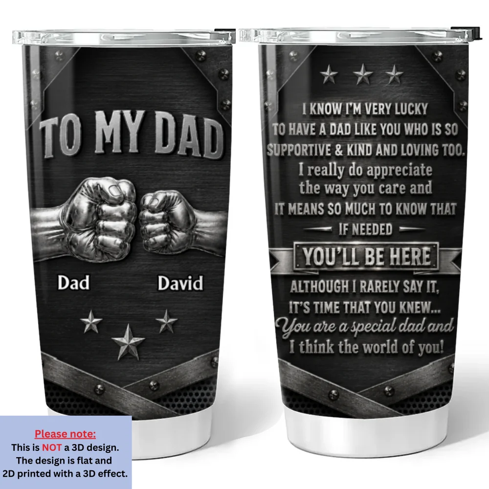 Love You Always Dad - Personalized Custom 3D Effect Tumbler - Image 6