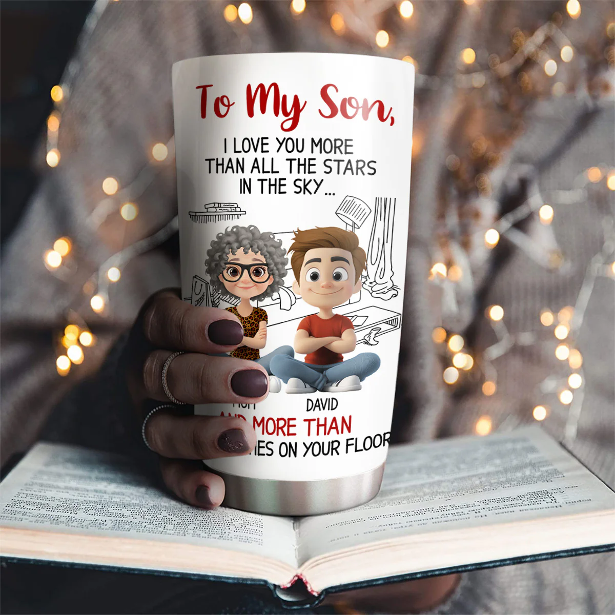 Love You Always My Son - Personalized Custom Tumbler - Image 2