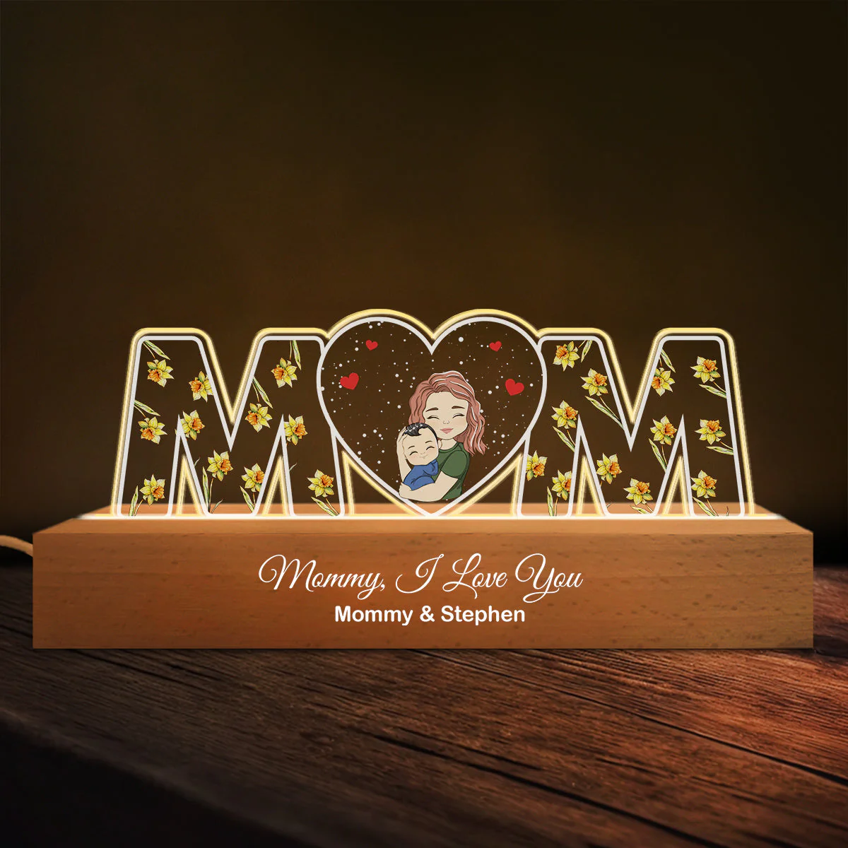 Love You Always - Personalized Custom Acrylic Letters 3D LED Night Light - Image 2