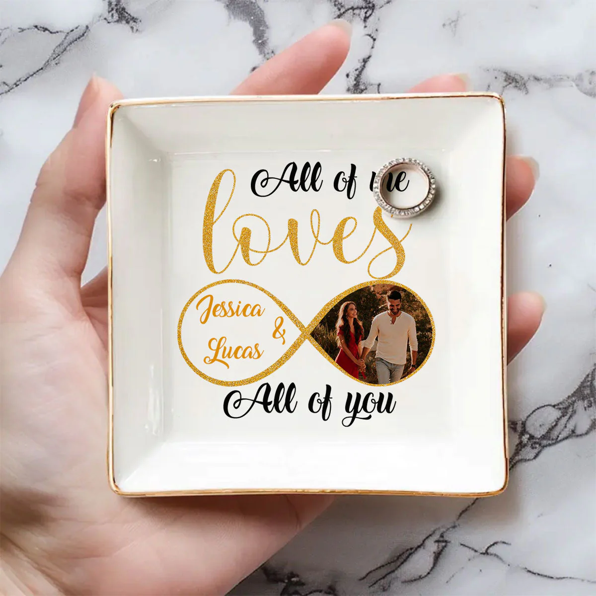 Love You Always - Personalized Custom Jewelry Dish - Image 2