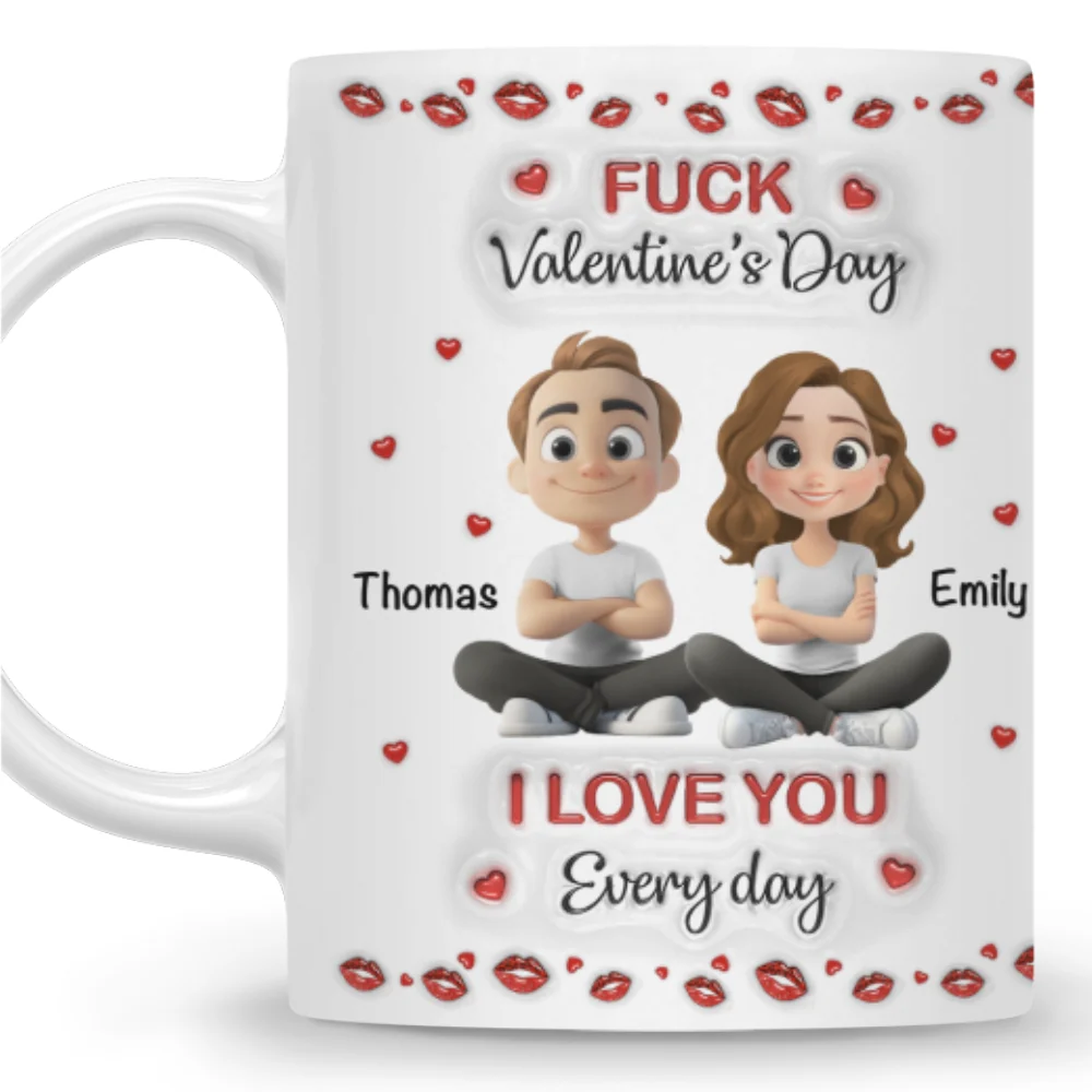 Love You Every Day - Personalized Custom 3D Inflated Effect Coffee Mug - Image 6