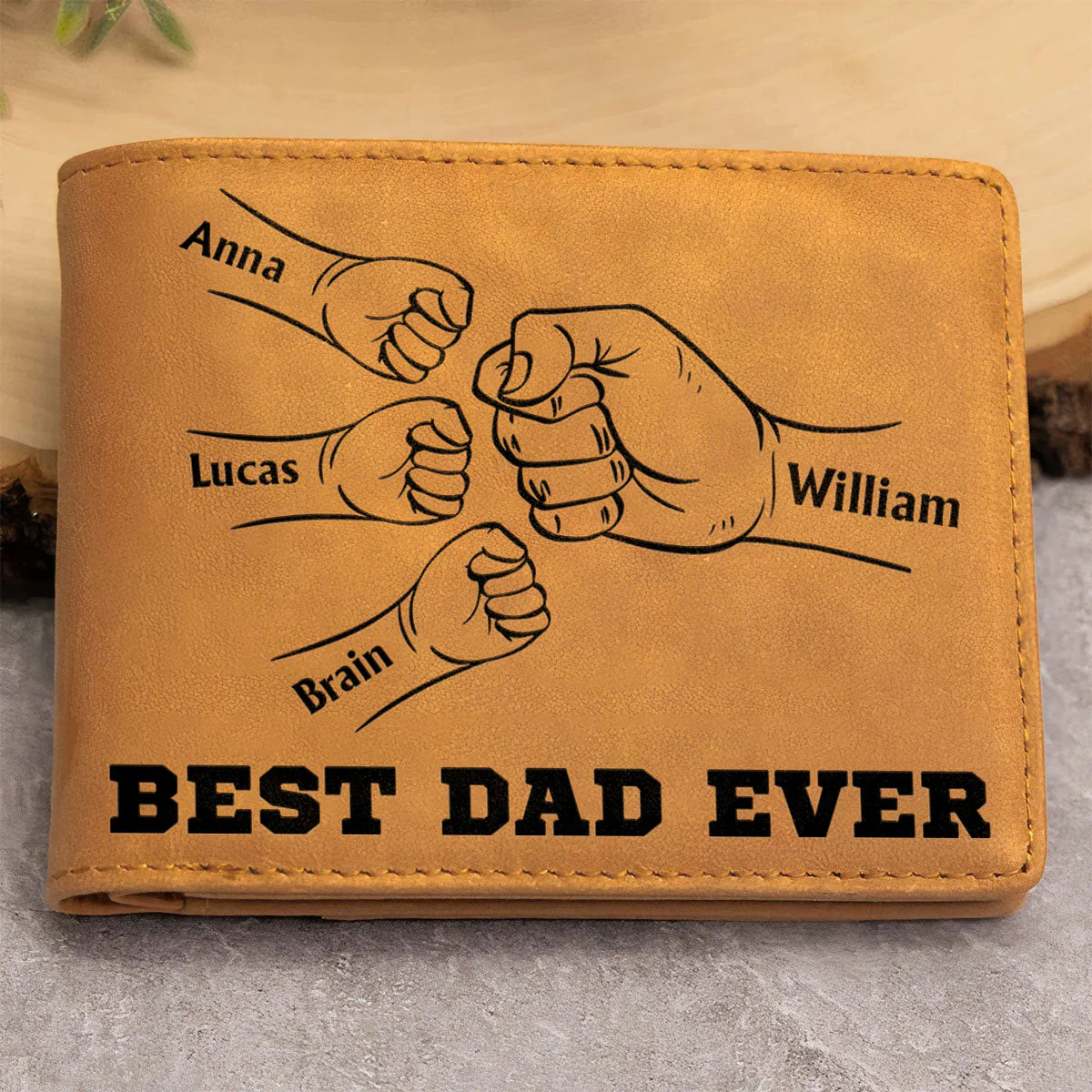 Love You Every Day - Personalized Custom Men Leather Wallet - Image 4