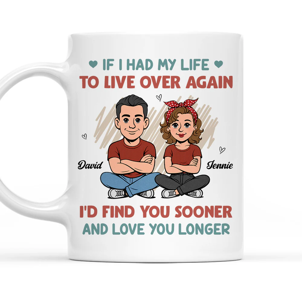 Love You For Life Retro - Personalized Custom Coffee Mug