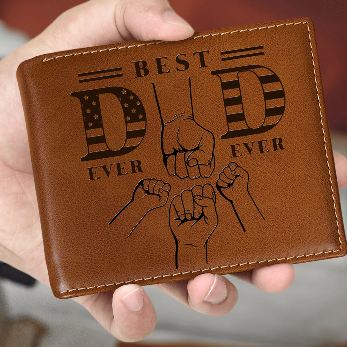 Love You Forever And Always - Personalized Custom Printed Men Leather Wallet - Image 2