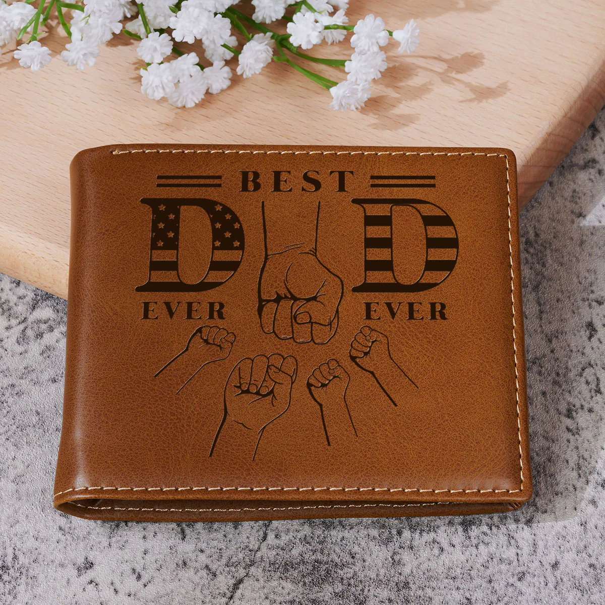 Love You Forever And Always - Personalized Custom Printed Men Leather Wallet - Image 4
