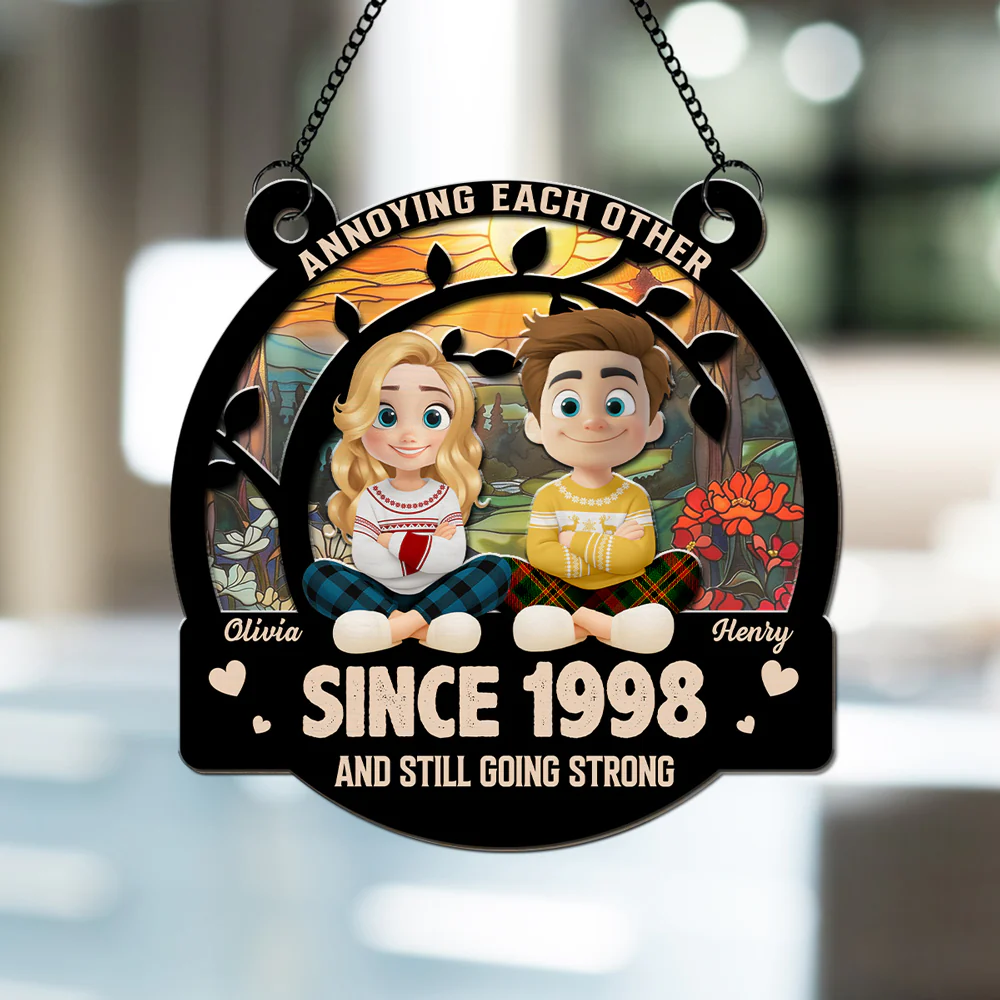 Love You Forever Christmas - Personalized Custom Suncatcher - Image 3
