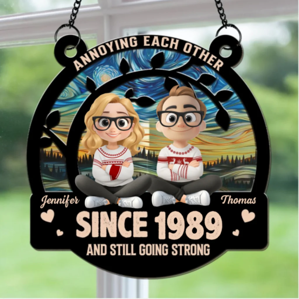 Love You Forever Christmas - Personalized Custom Suncatcher - Image 5