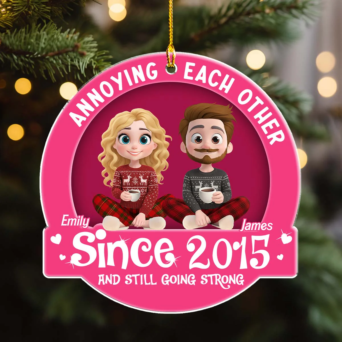 Love You Forever - Personalized Custom Acrylic Ornament - Image 4