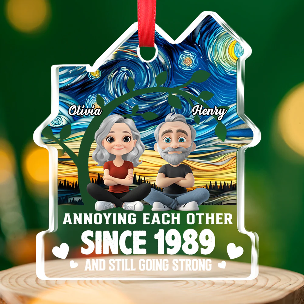 Love You Forever - Personalized Custom House Shaped Glass Ornament - Image 3