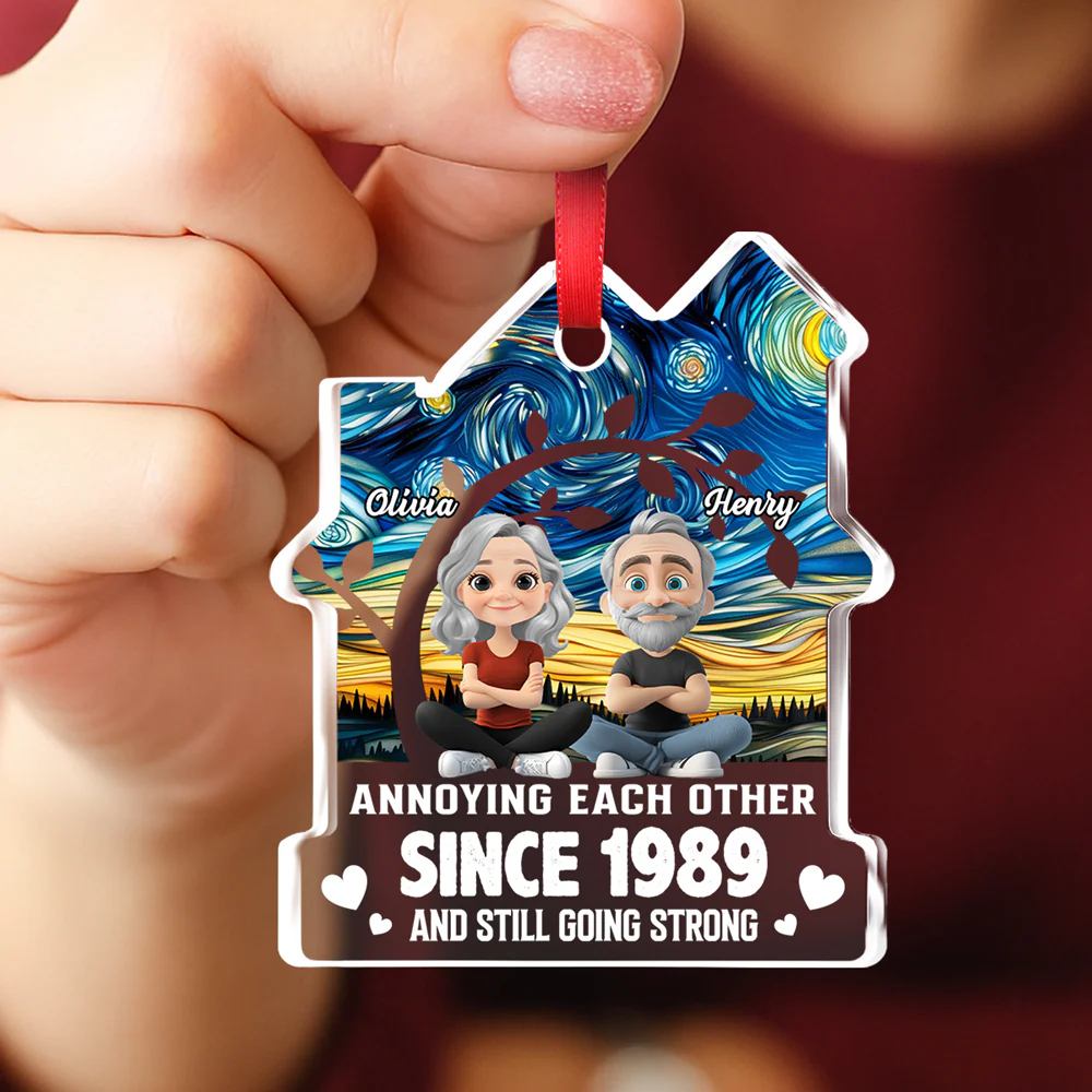 Love You Forever - Personalized Custom House Shaped Glass Ornament - Image 4