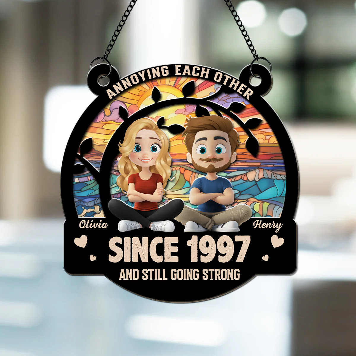 Love You Forever - Personalized Custom Suncatcher - Image 3