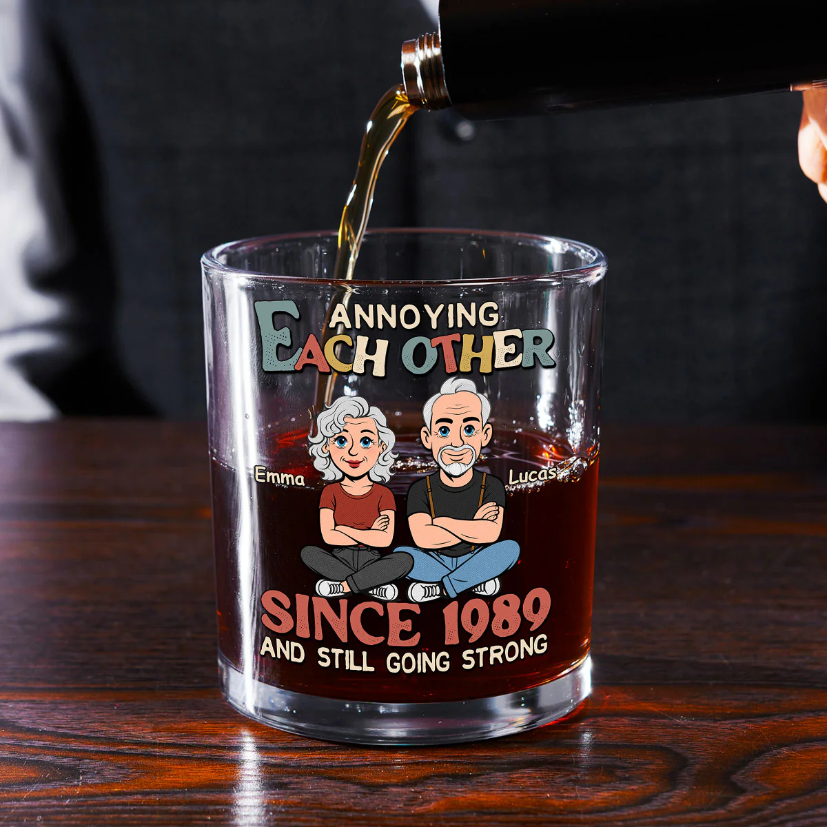Love You Forever - Personalized Custom Whiskey Glass - Image 2