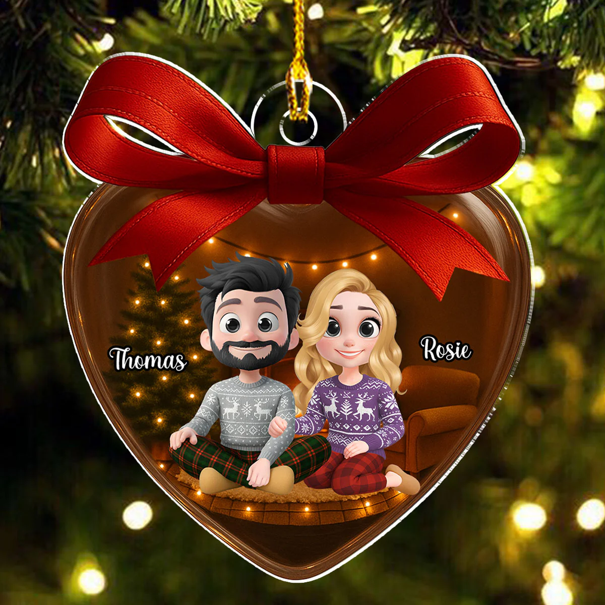 Love You Forever Version 2 - Personalized Custom Acrylic Ornament - Image 3