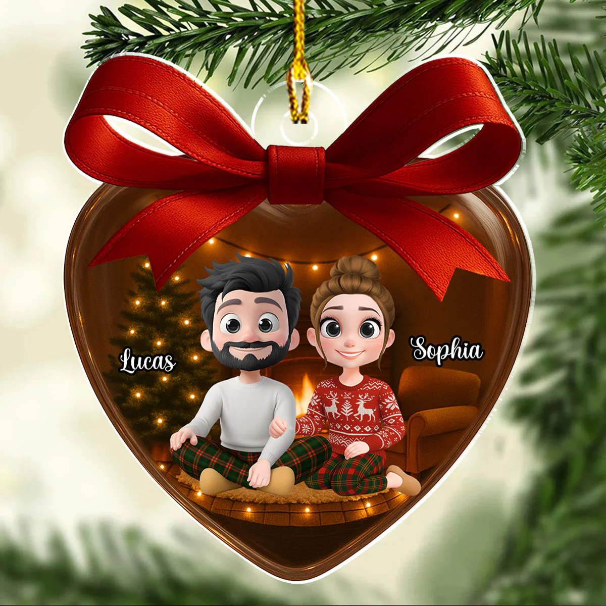 Love You Forever Version 2 - Personalized Custom Acrylic Ornament - Image 4