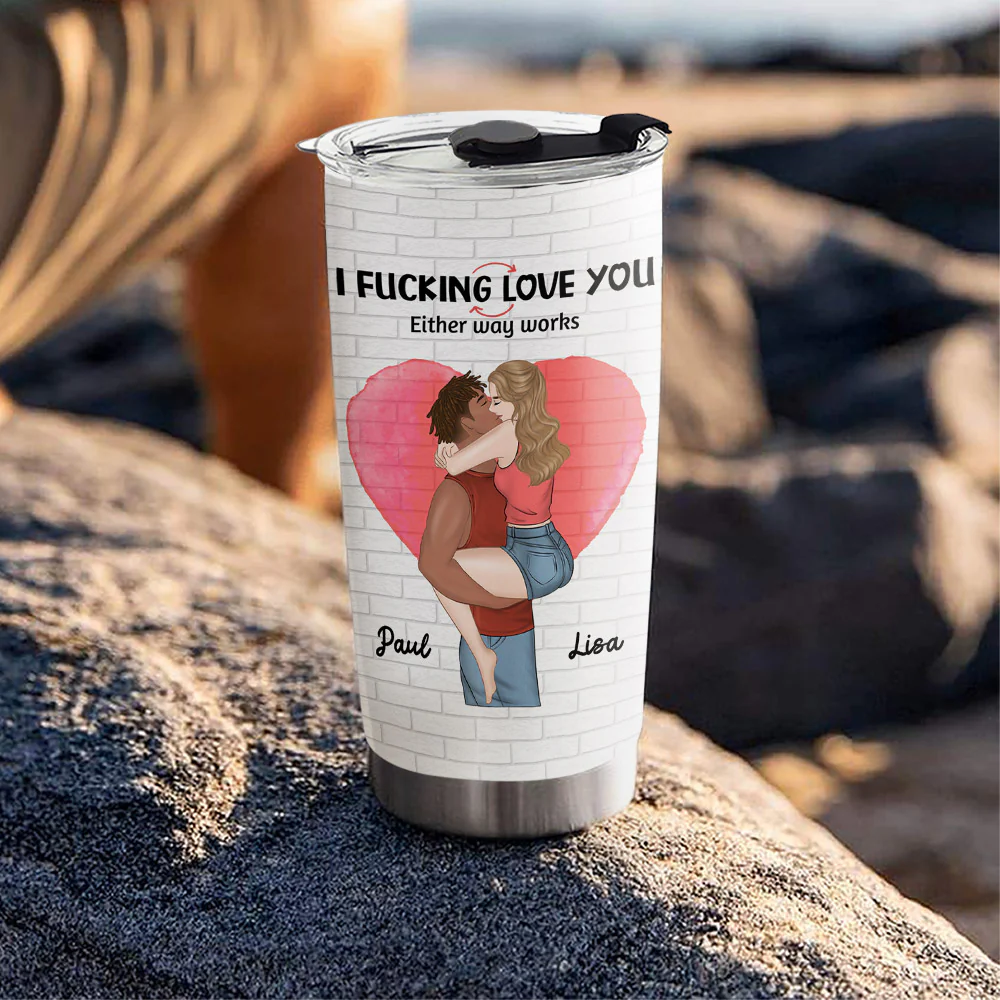 Love You In 2 Ways Ver 2 - Personalized Custom Tumbler - Image 3