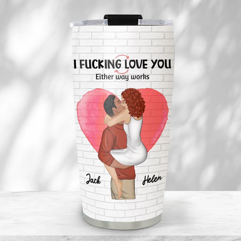 Love You In 2 Ways Ver 2 - Personalized Custom Tumbler - Image 4