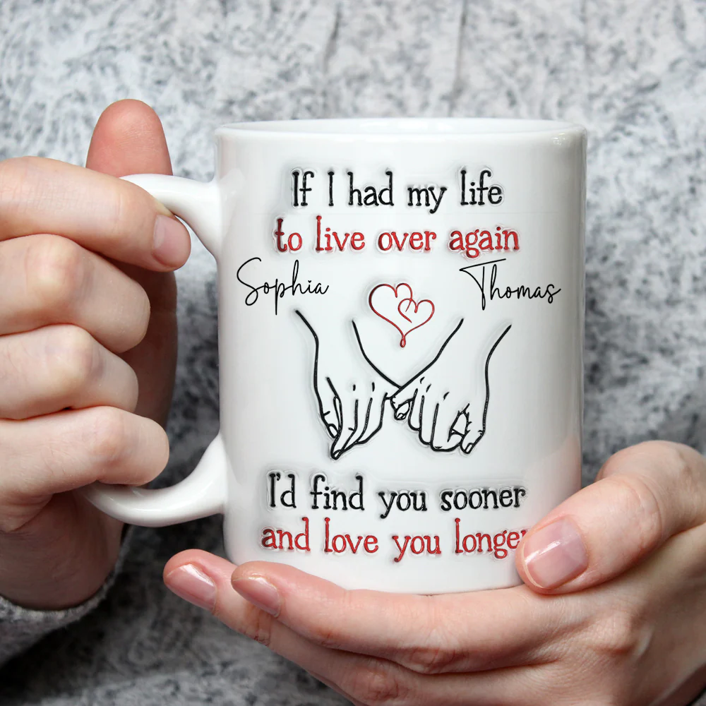 Love You Longer - Personalized Custom 3D Inflated Effect Mug - Image 3
