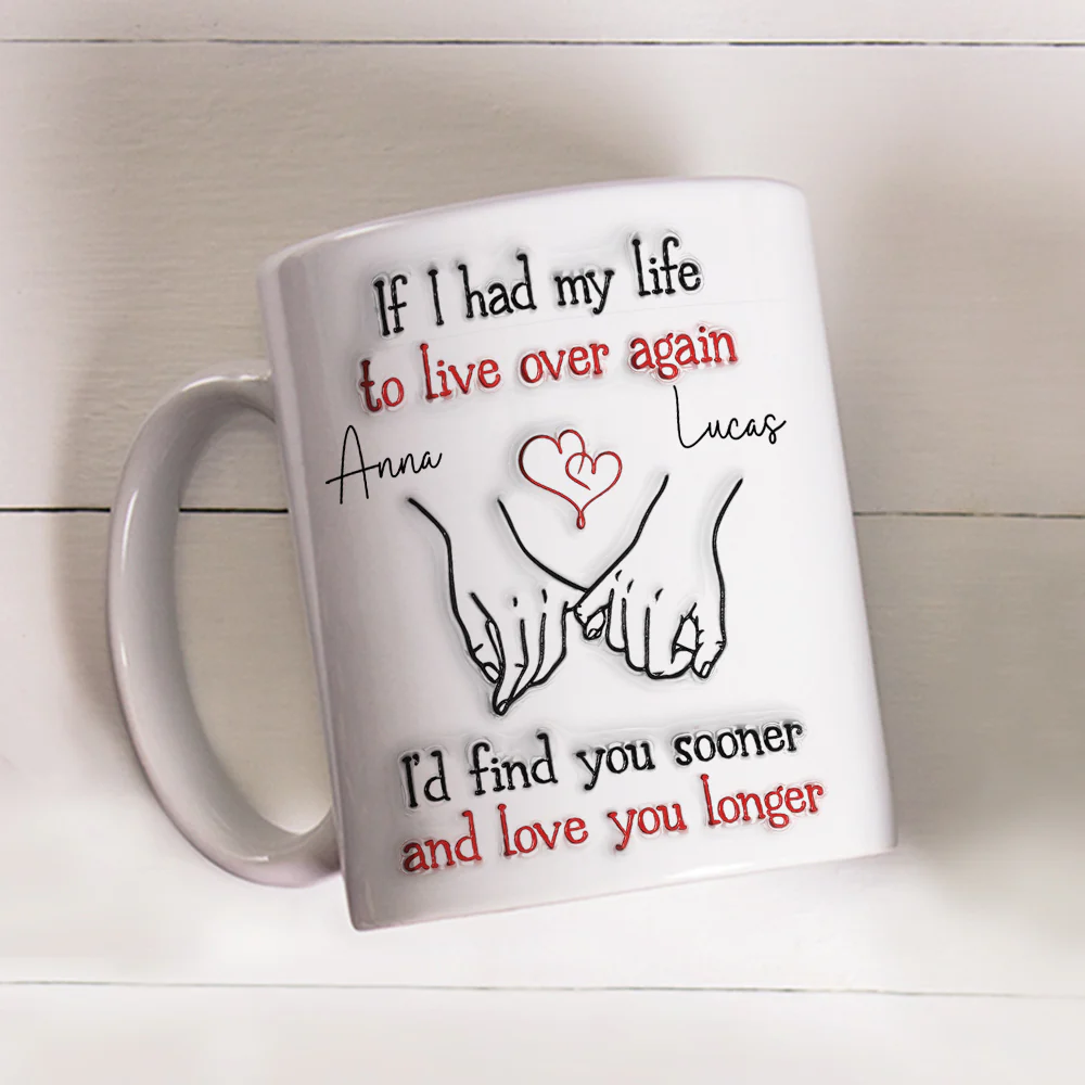 Love You Longer - Personalized Custom 3D Inflated Effect Mug - Image 4