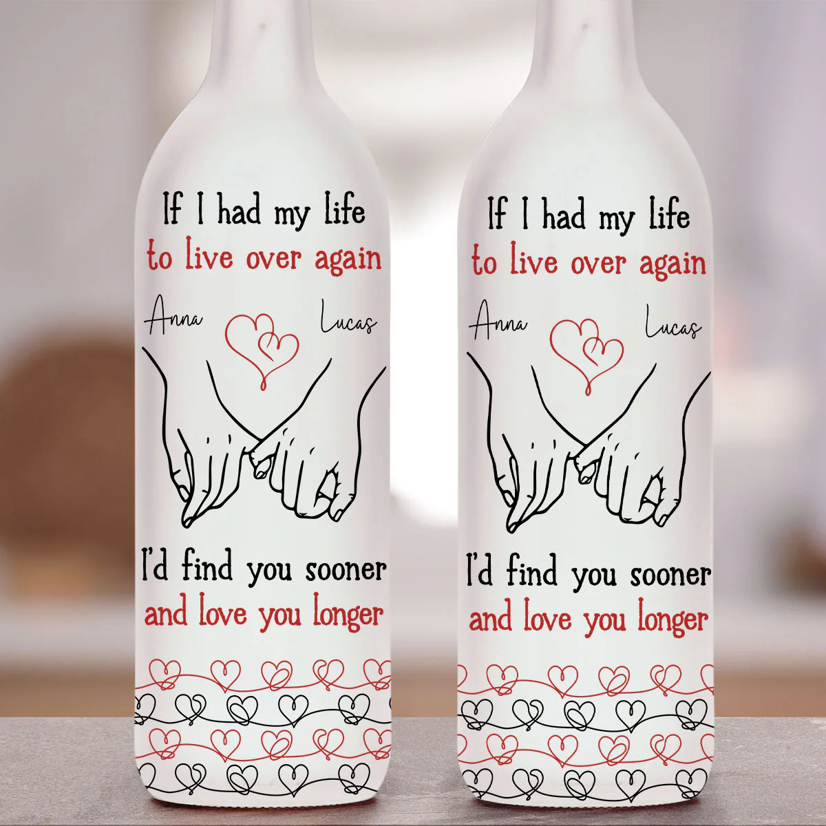 Love You Longer - Personalized Custom Bottle Lamp - Image 5