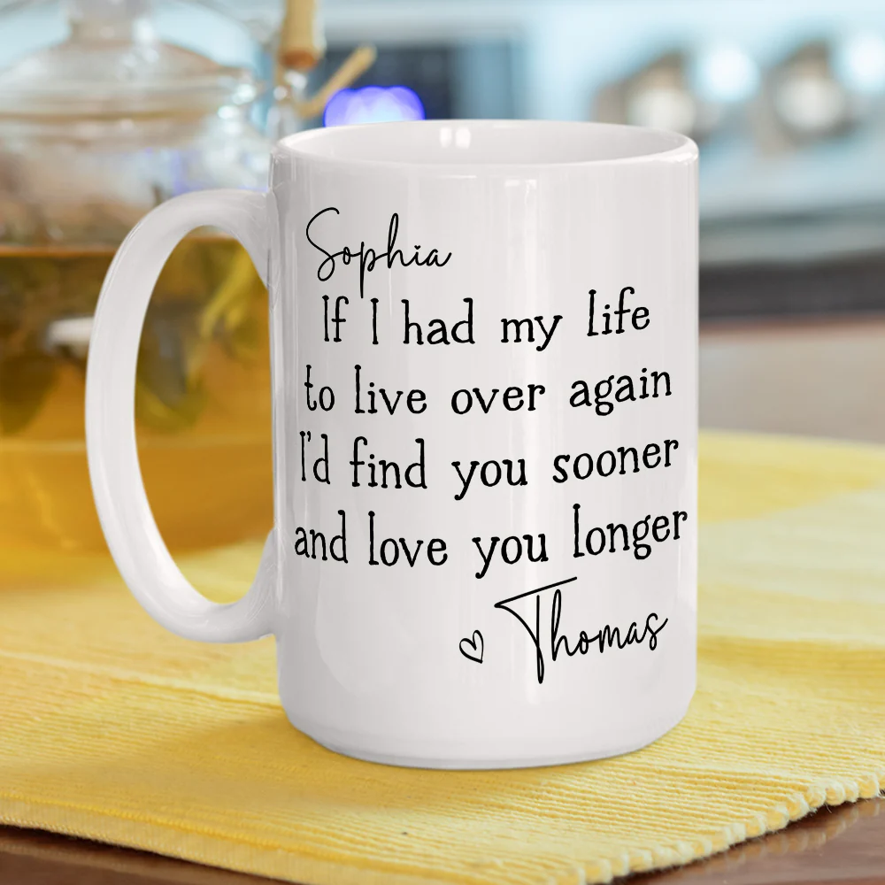 Love You Longer - Personalized Custom Coffee Mug - Image 5