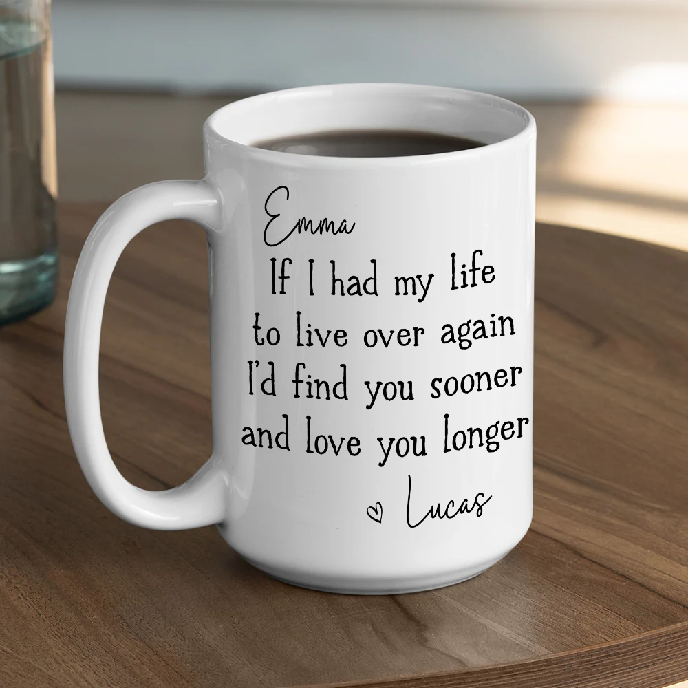 Love You Longer - Personalized Custom Coffee Mug - Image 6