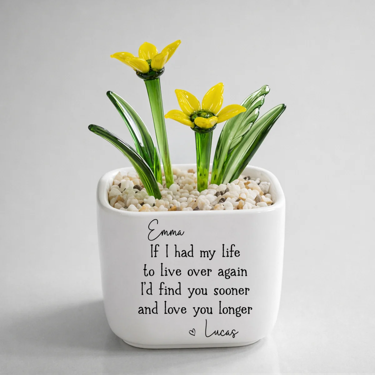 Love You Longer - Personalized Custom Glass Birth Month Flower - Image 11
