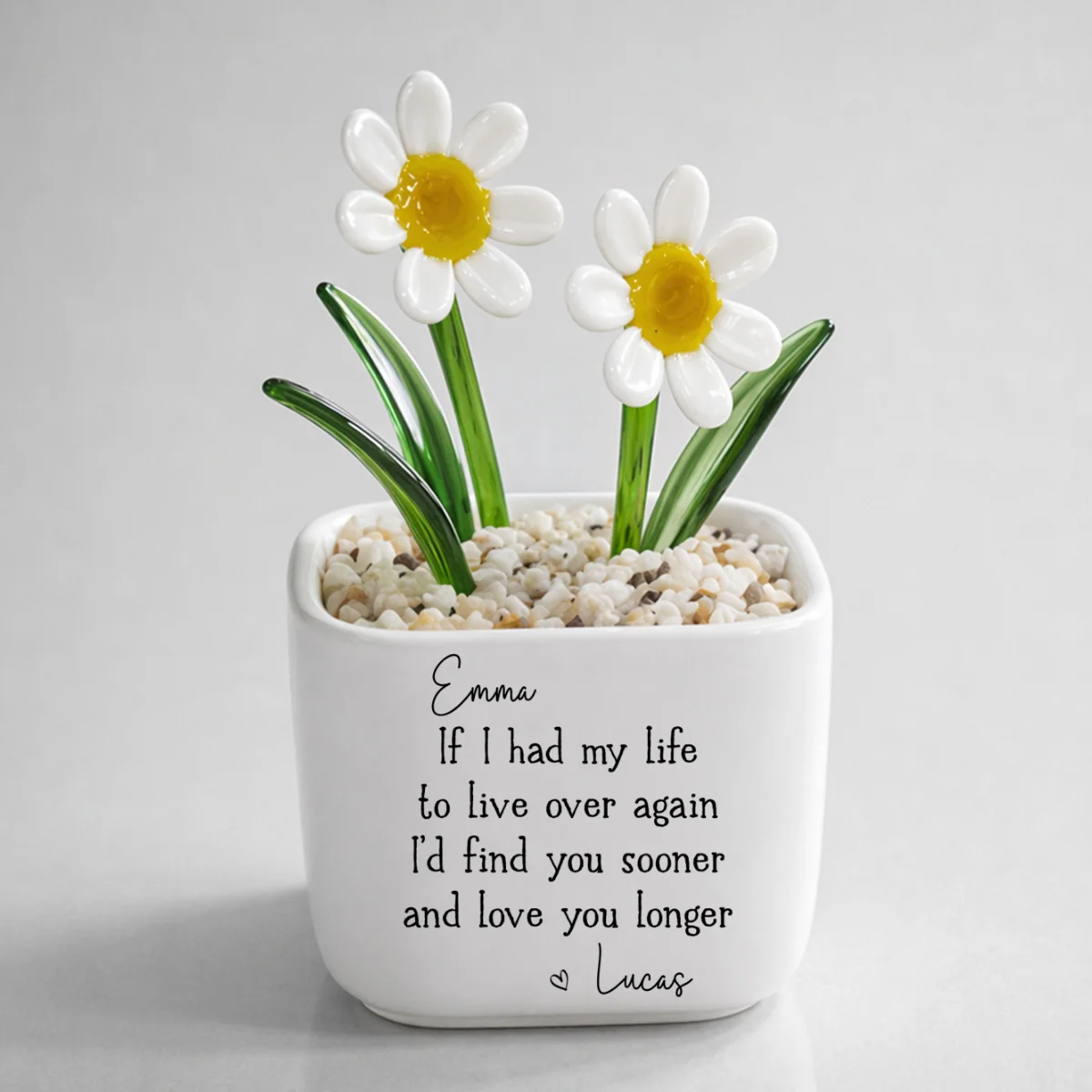 Love You Longer - Personalized Custom Glass Birth Month Flower - Image 13