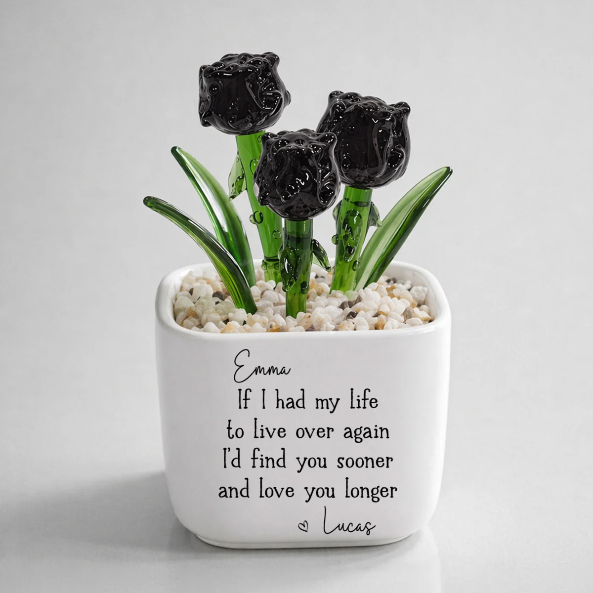 Love You Longer - Personalized Custom Glass Birth Month Flower - Image 14