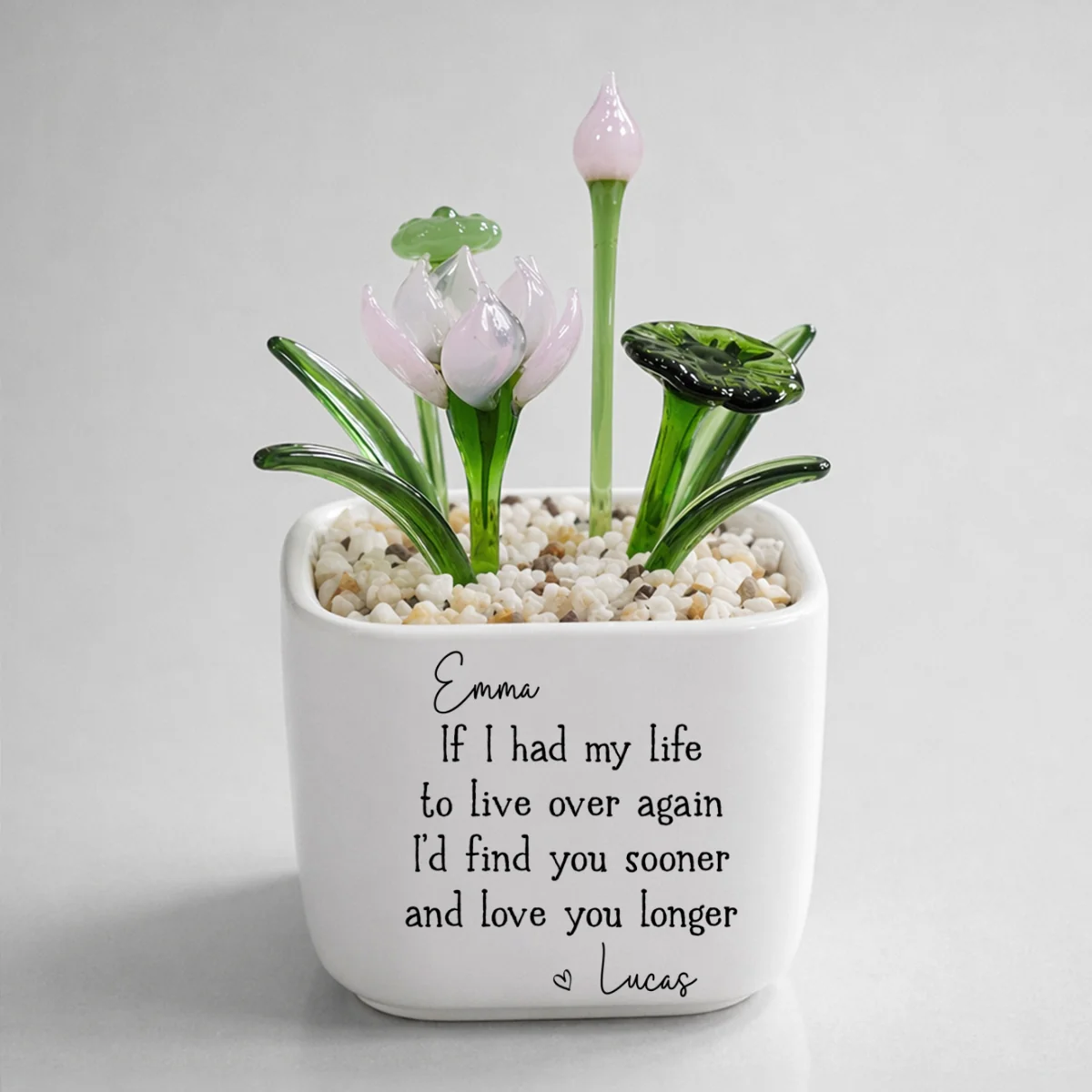 Love You Longer - Personalized Custom Glass Birth Month Flower - Image 15