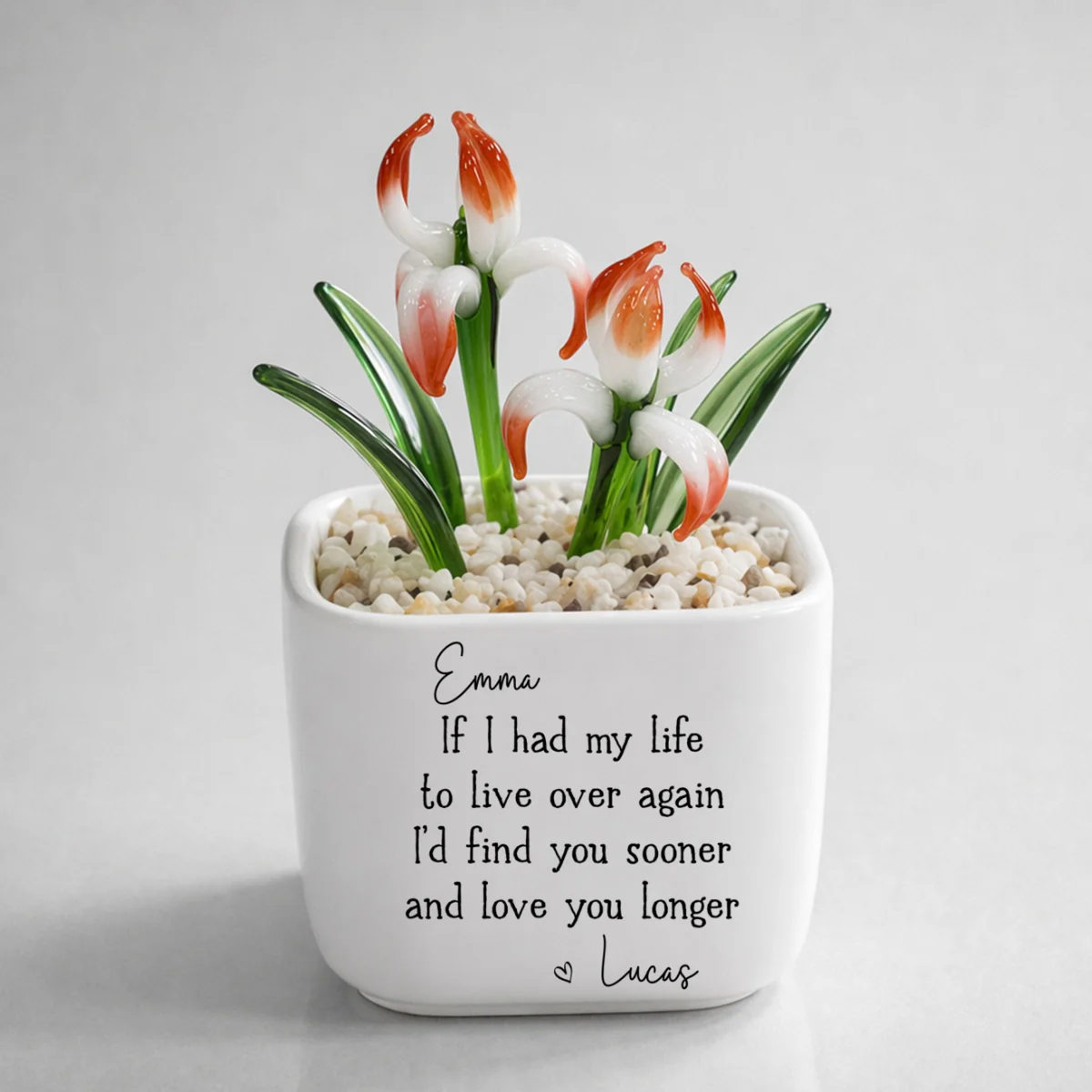 Love You Longer - Personalized Custom Glass Birth Month Flower - Image 16