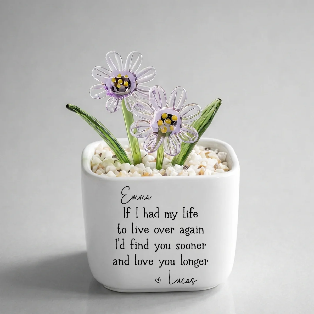 Love You Longer - Personalized Custom Glass Birth Month Flower - Image 17