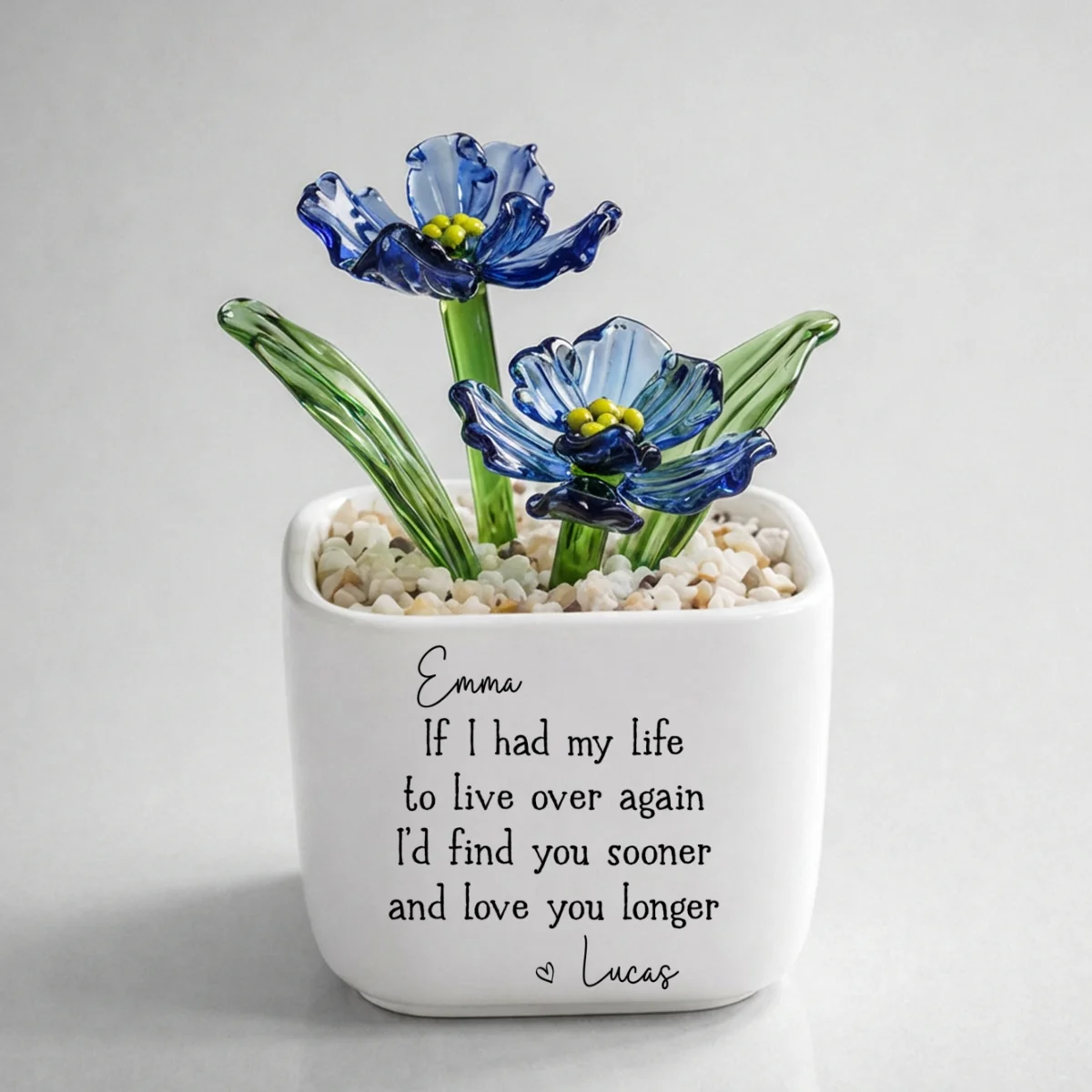 Love You Longer - Personalized Custom Glass Birth Month Flower - Image 19