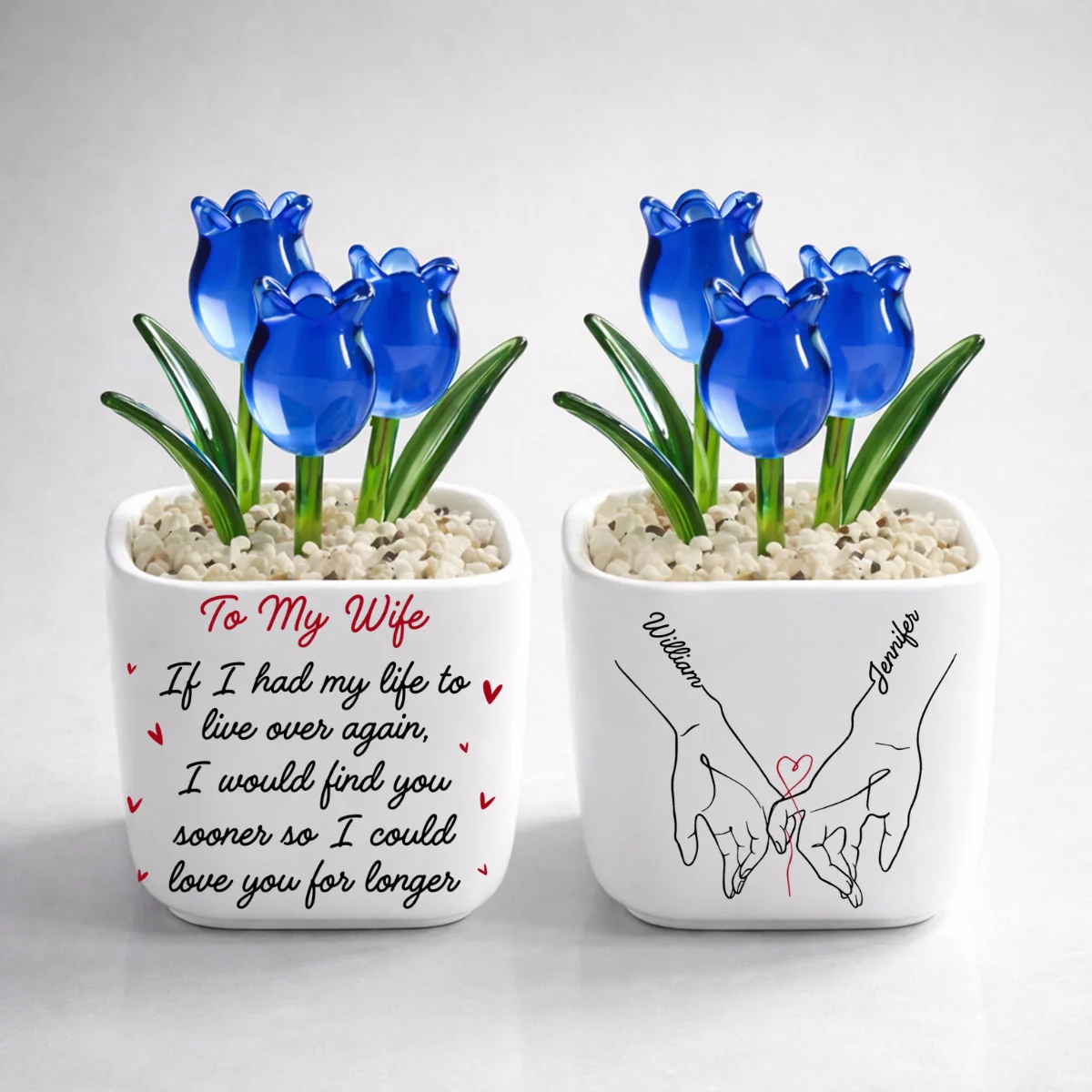 Love You Longer - Personalized Custom Glass Everlasting Tulips - Image 7