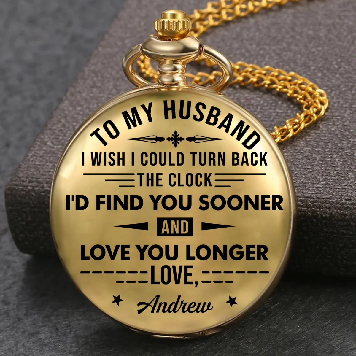 Love You Longer - Personalized Custom Pocket Watch - Image 7