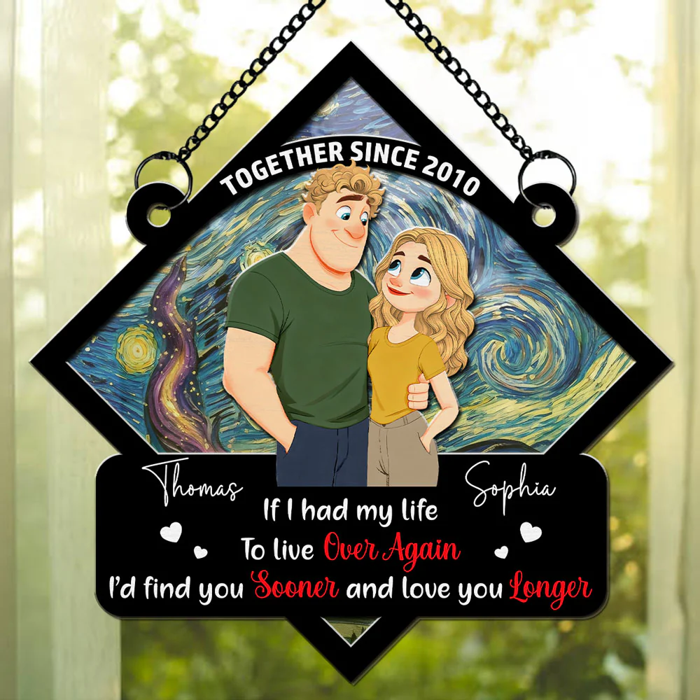 Love You Longer - Personalized Custom Suncatcher - Image 3