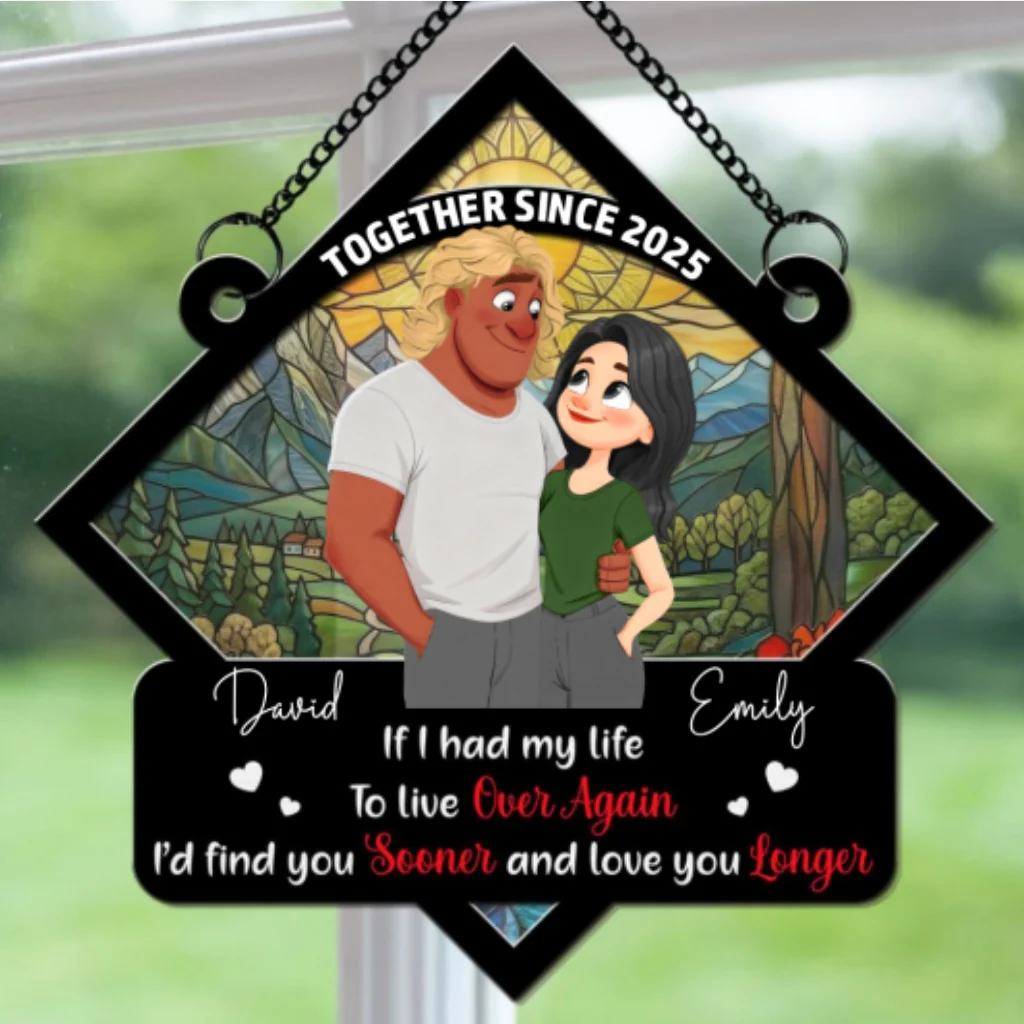 Love You Longer - Personalized Custom Suncatcher - Image 5