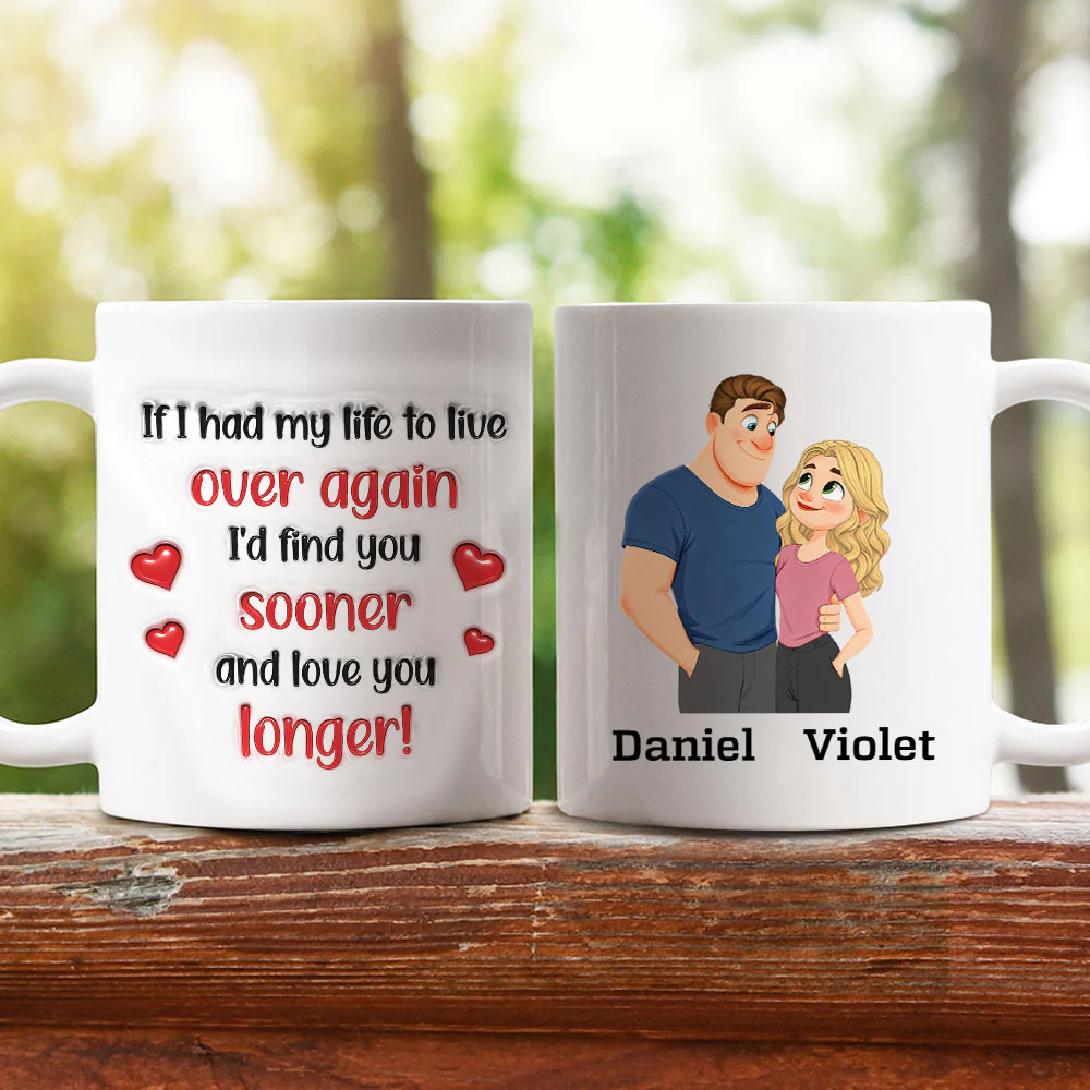 Love You More - Personalized Custom 3D Inflated Effect Mug - Image 3