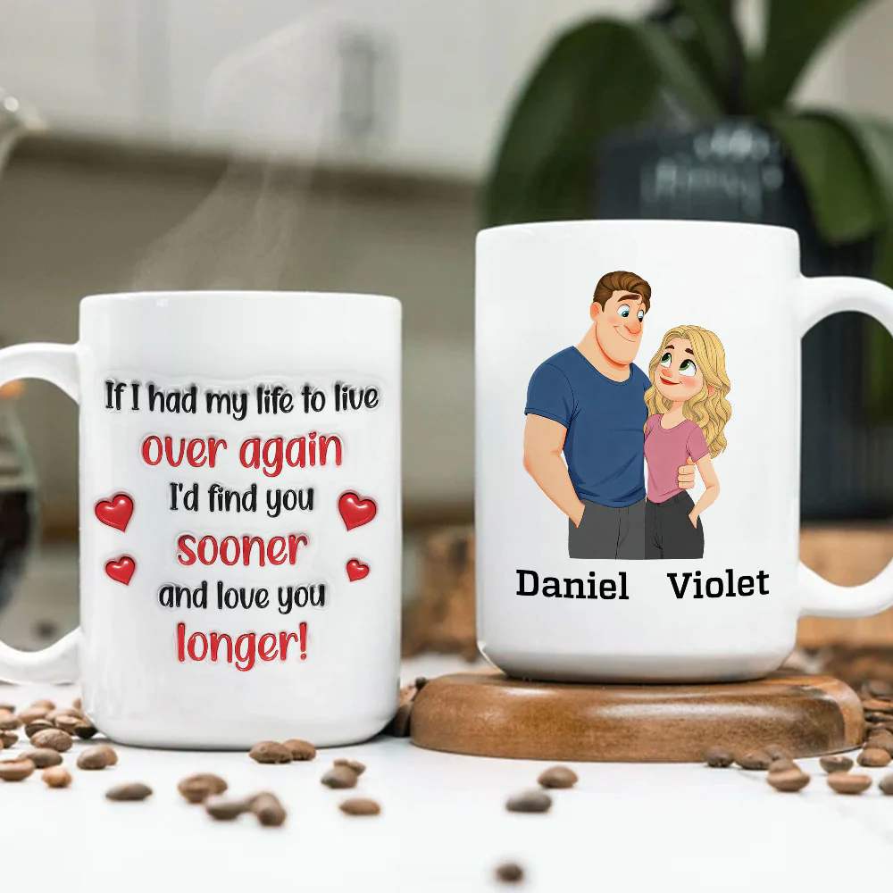 Love You More - Personalized Custom 3D Inflated Effect Mug - Image 7