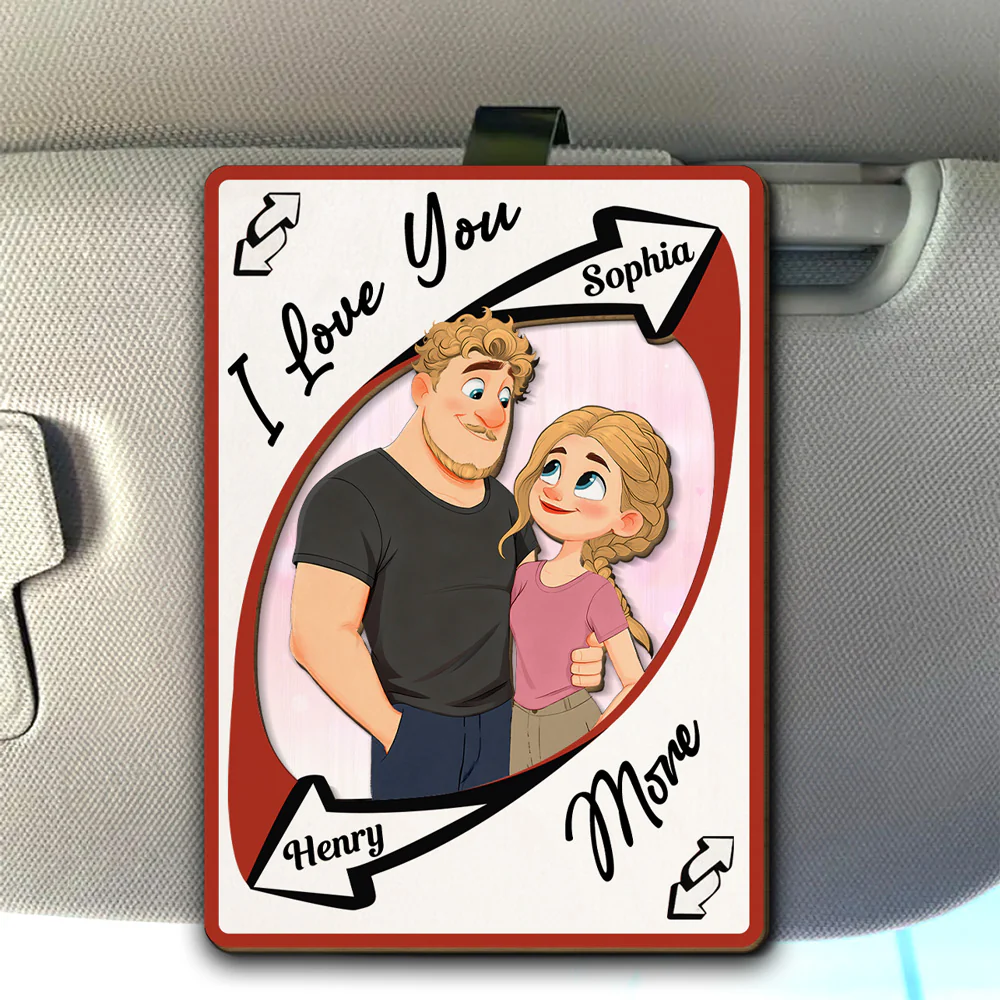 Love You More - Personalized Custom Car Visor Clip - Image 4