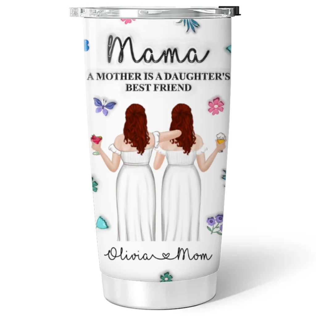 Love You More Than Words - Personalized Custom 3D Inflated Effect Tumbler - Image 6