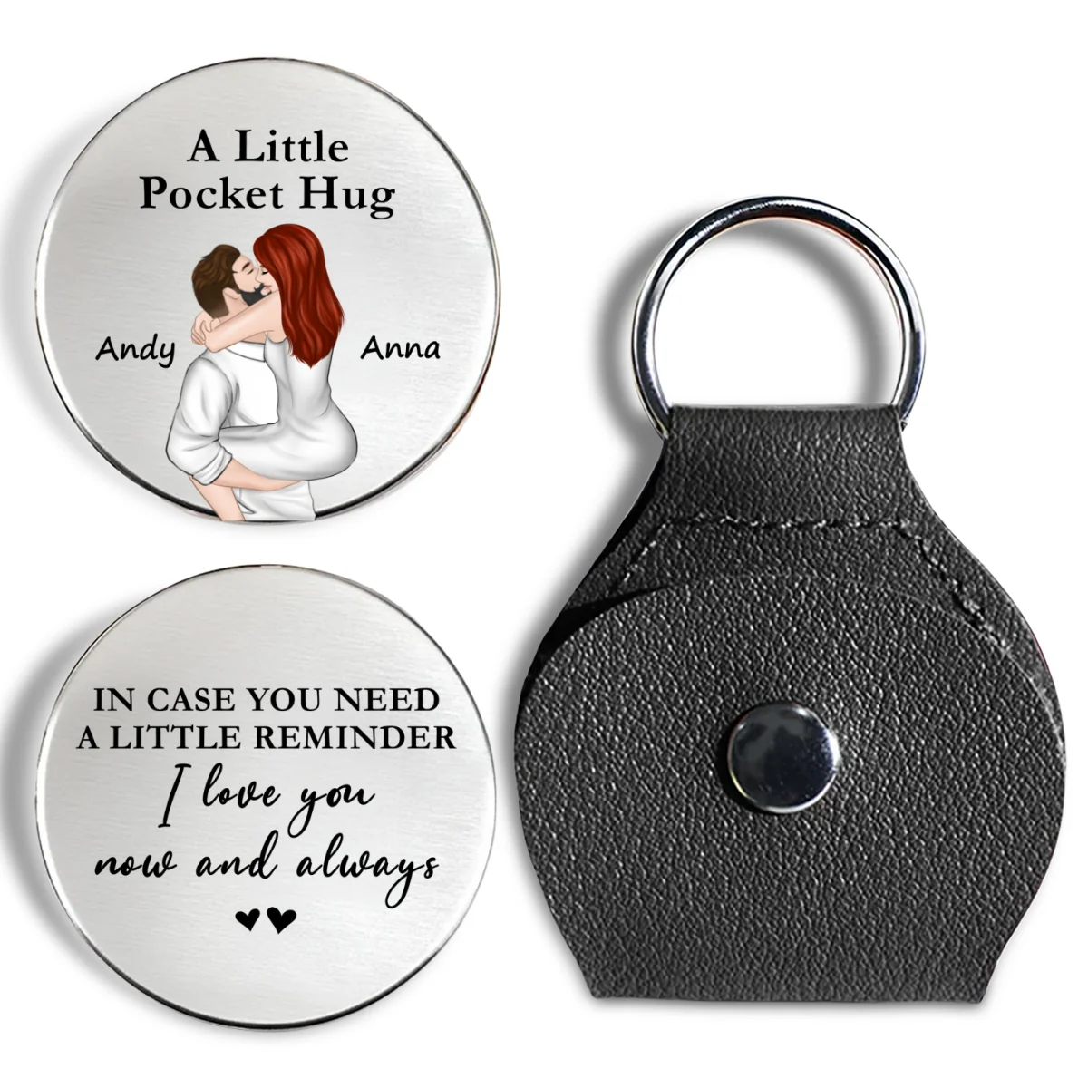 Love You Now And Always - Personalized Custom Pocket Hug - Image 7