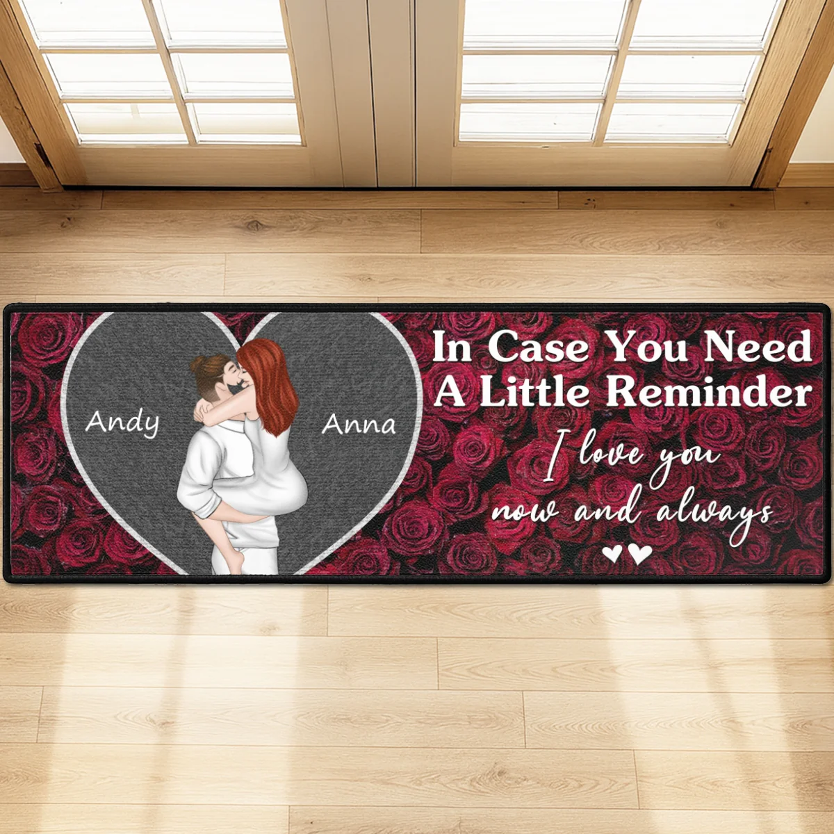 Love You Now And Always - Personalized Custom Runner Rug - Image 2