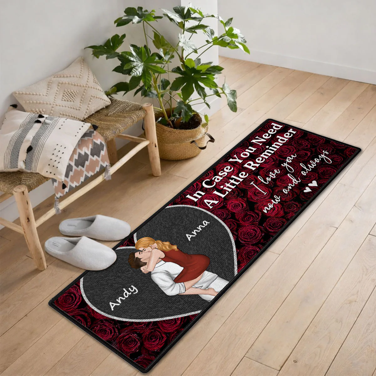 Love You Now And Always - Personalized Custom Runner Rug - Image 5