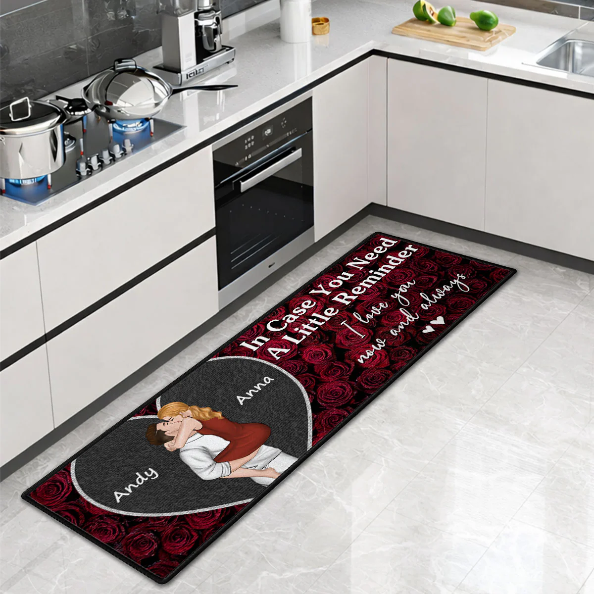 Love You Now And Always - Personalized Custom Runner Rug - Image 7