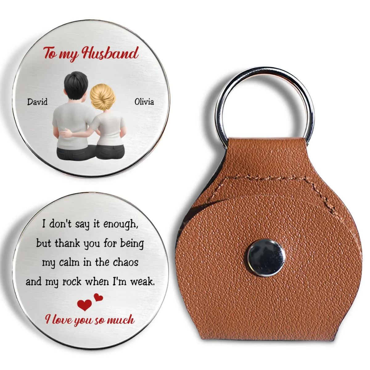 Love You - Personalized Custom Pocket Hug - Image 6