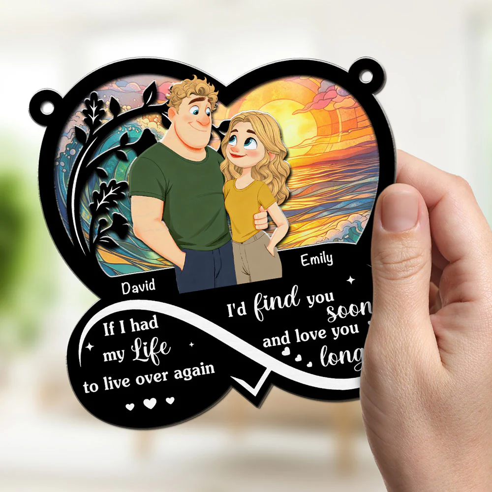 Love You So Much 2 - Personalized Custom Suncatcher - Image 3