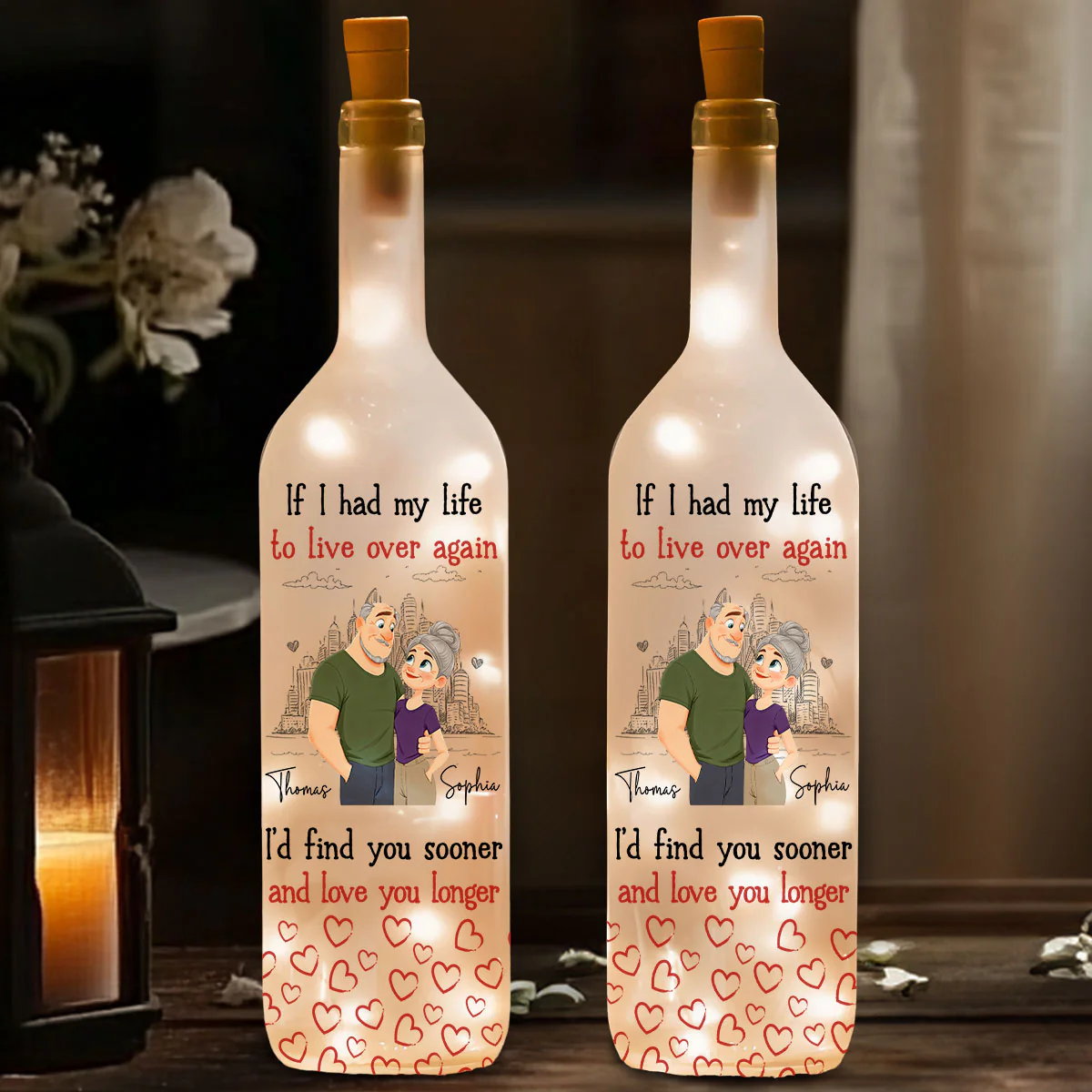 Love You So Much - Personalized Custom Bottle Lamp - Image 3