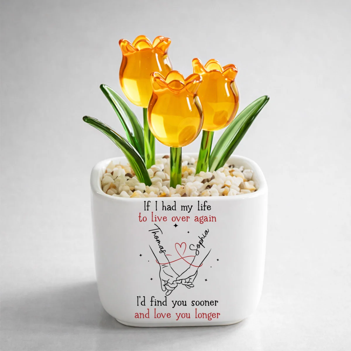 Love You So Much - Personalized Custom Glass Everlasting Tulips - Image 10